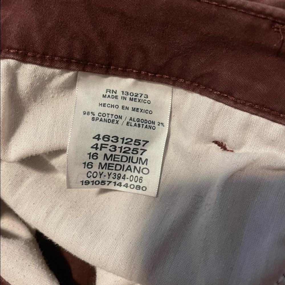 🌼 Bundle 2 for $20 🌼 Lee Straight Leg Burgundy Women’s Pants - Picture 3 of 8